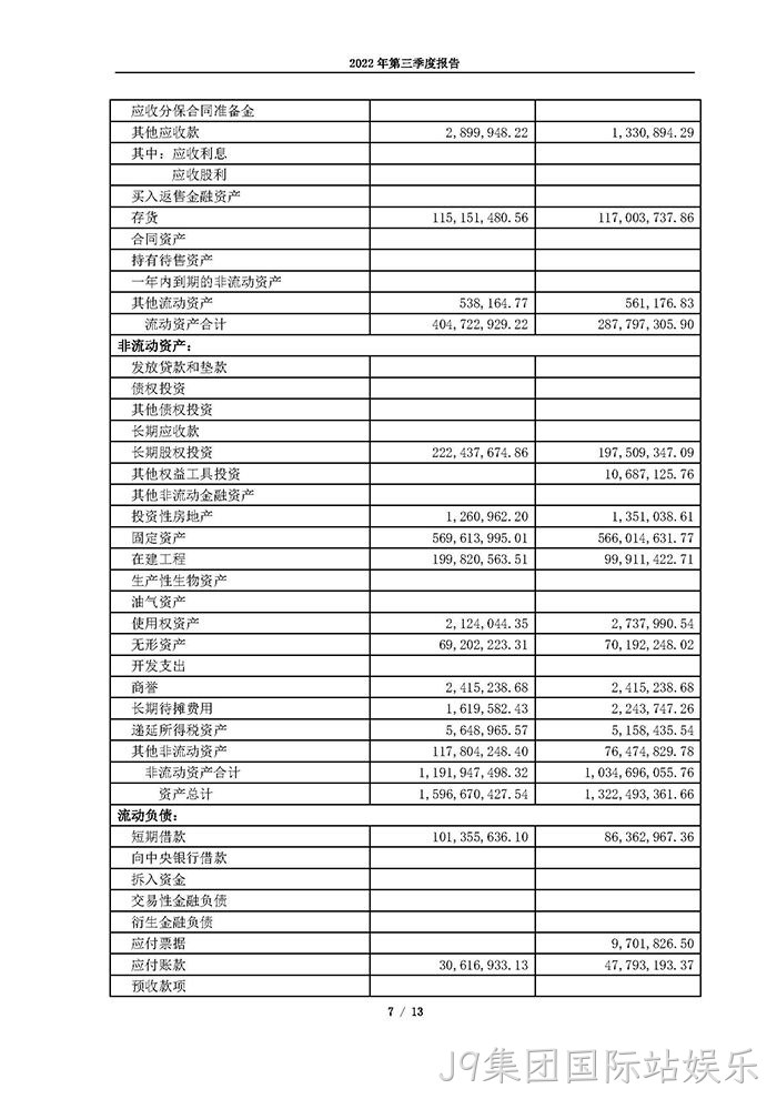 J9集团国际站娱乐2022年第三季度报告_页面_07