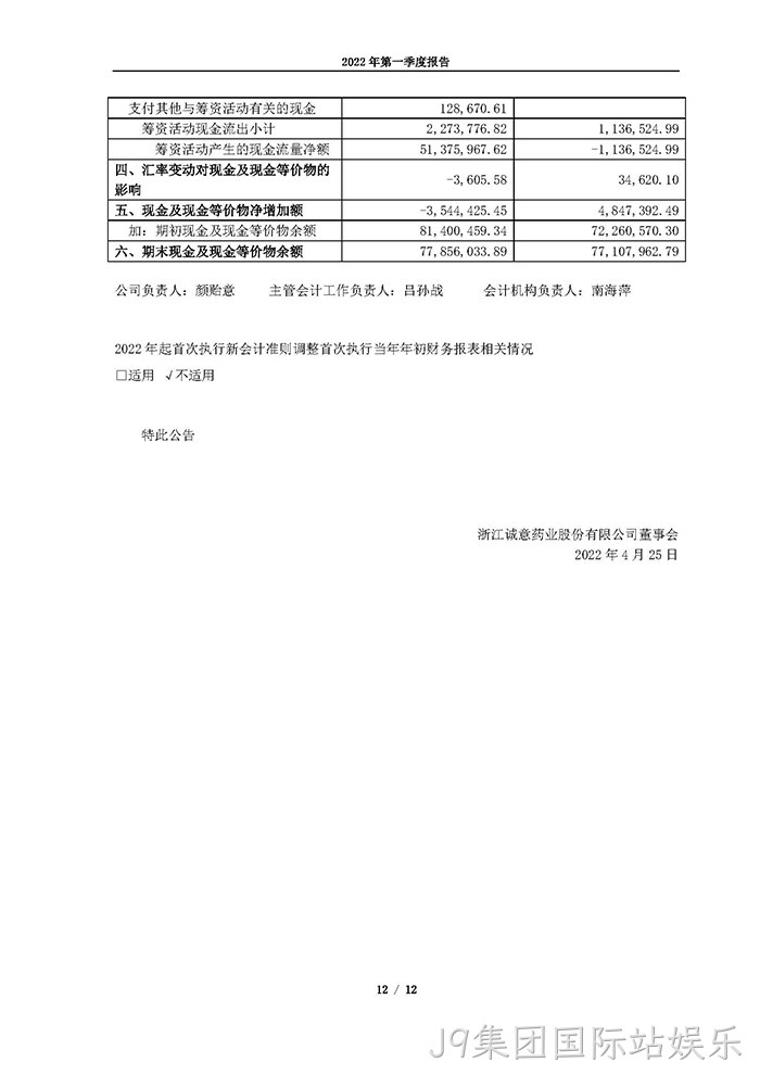 J9集团国际站娱乐2022年第一季度报告_页面_12